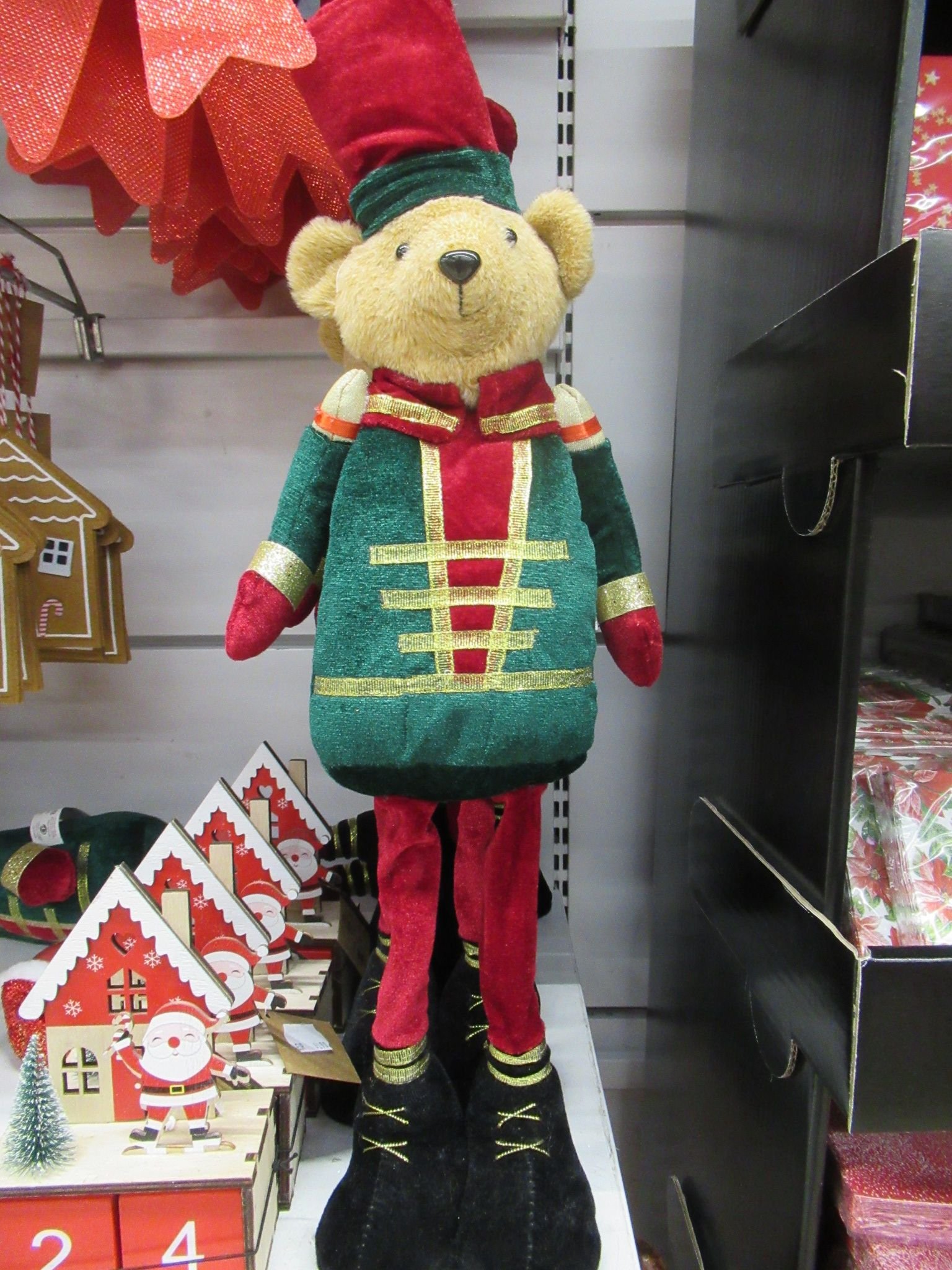 A teddy bear, Christmas decoration, free photo