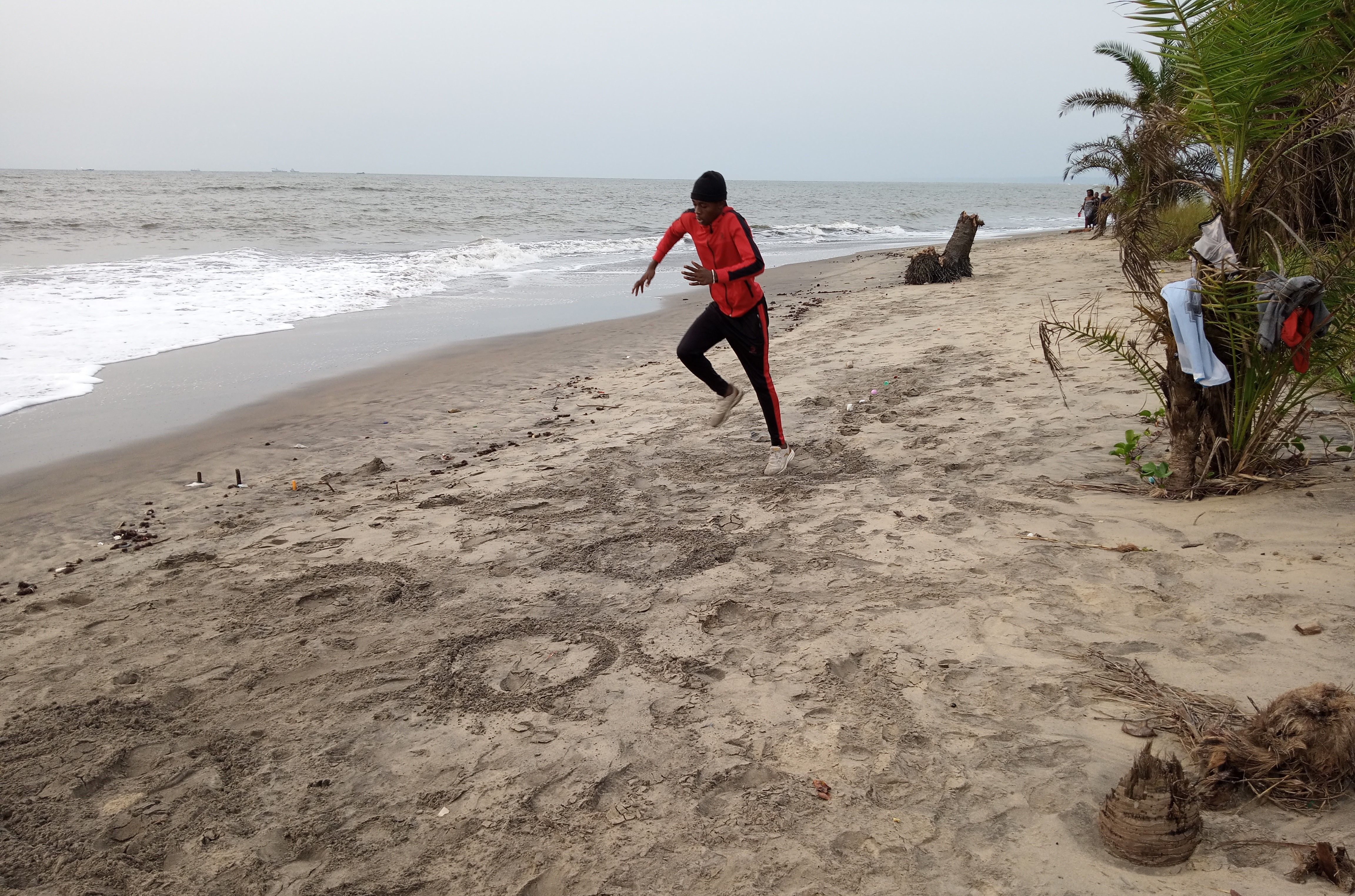 Sport on a beach by the Atlantic Ocean free photo
