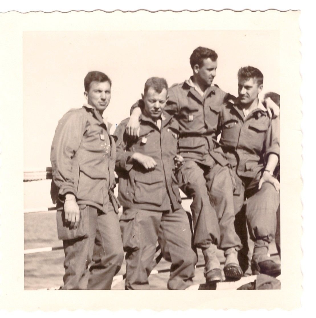 Soldiers in Algeria 1959, free vintage black and white photo