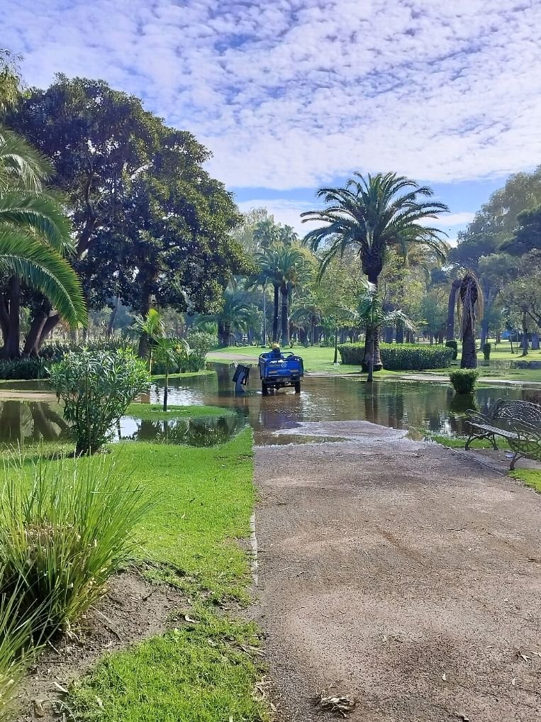 Parc de la Villa Harris inondé - Tanger