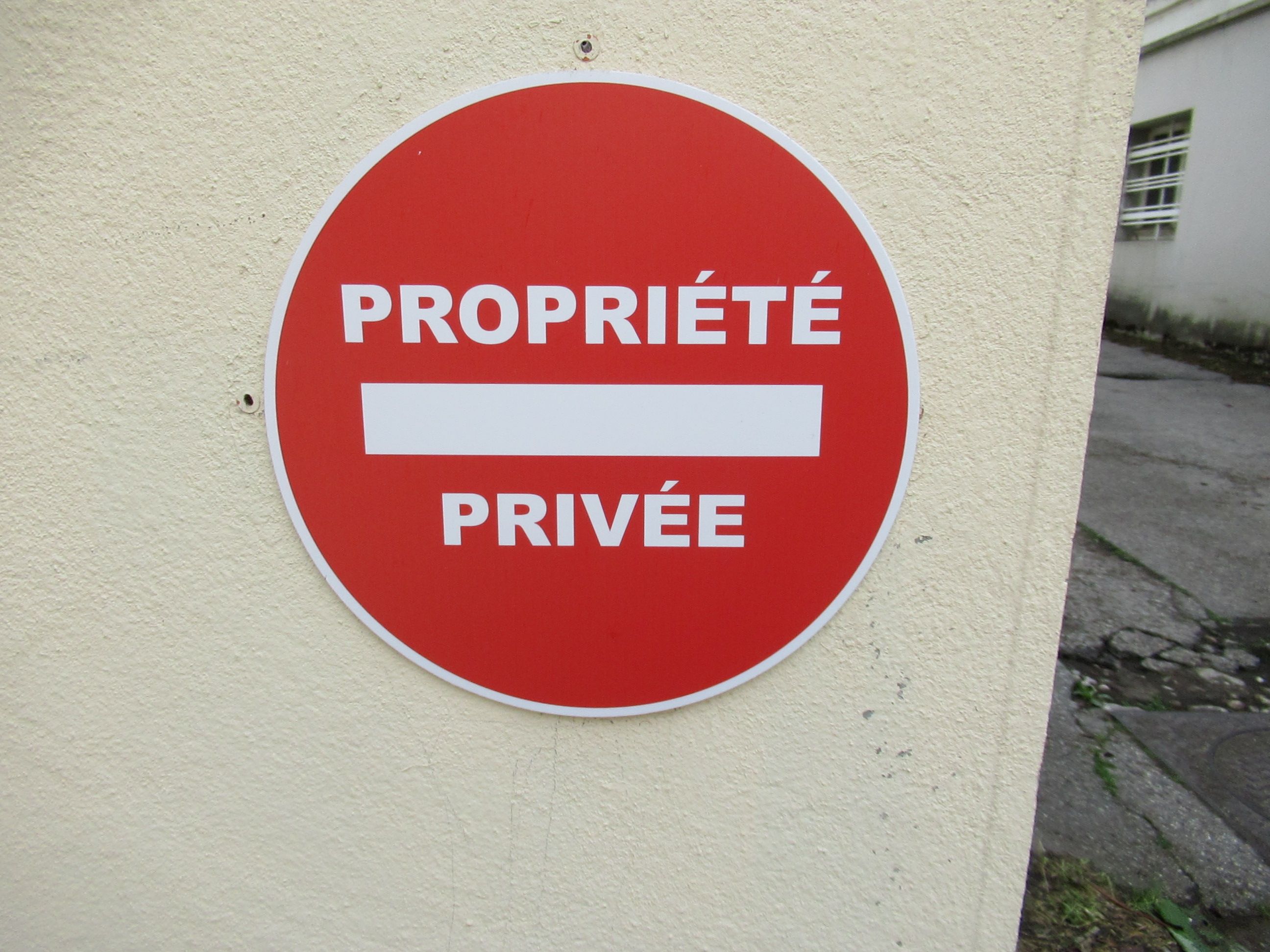 Panneau d'indication de Propriété privée