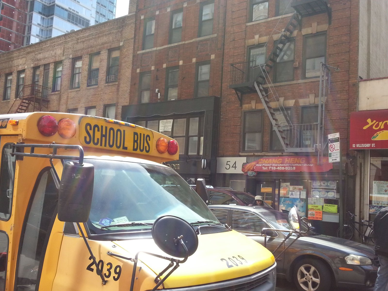 Bus scolaire dans la ville de New York, États-Unis, Photo gratuite
