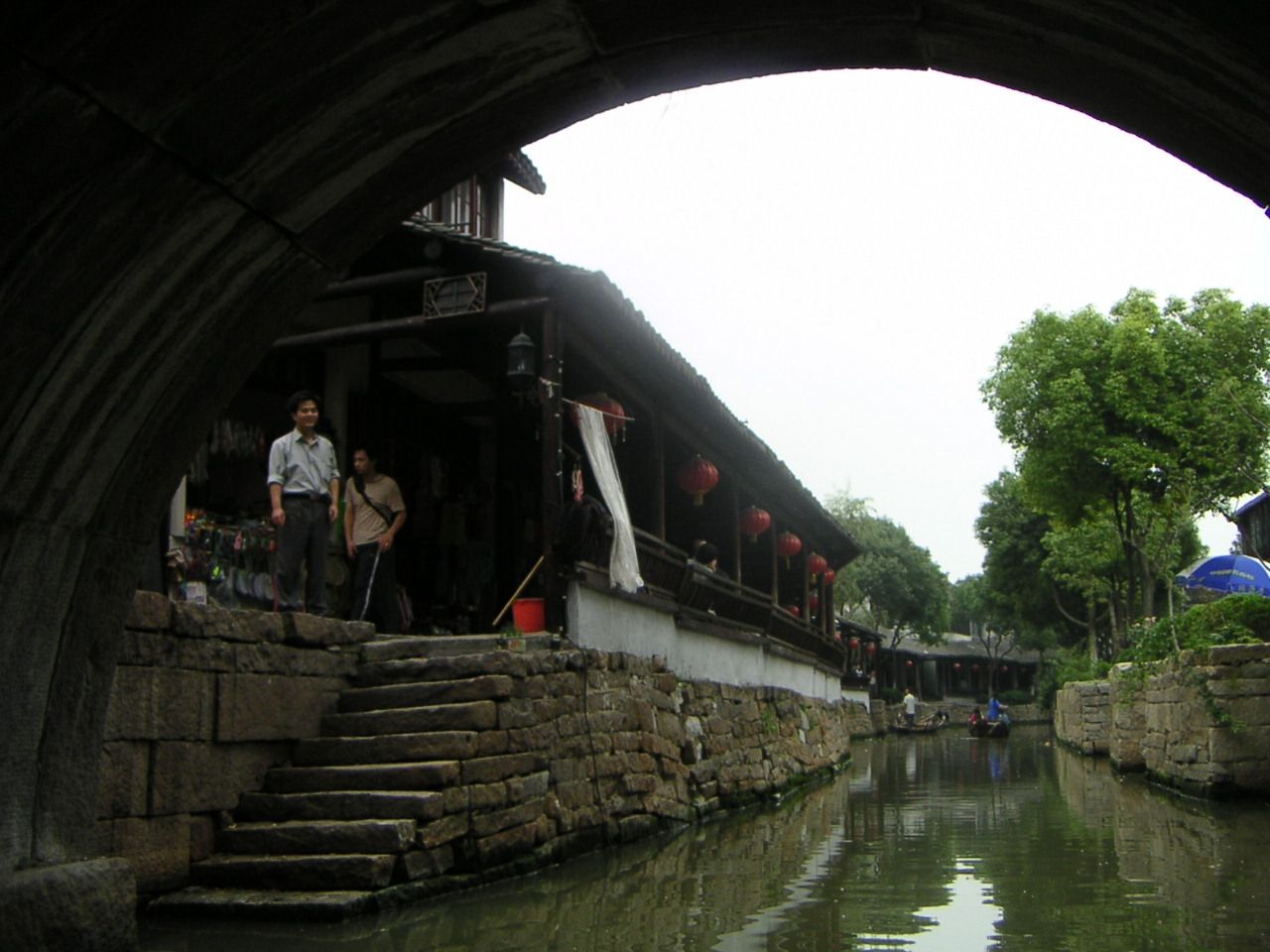 Chinese village on water, bridge, Asia free photo