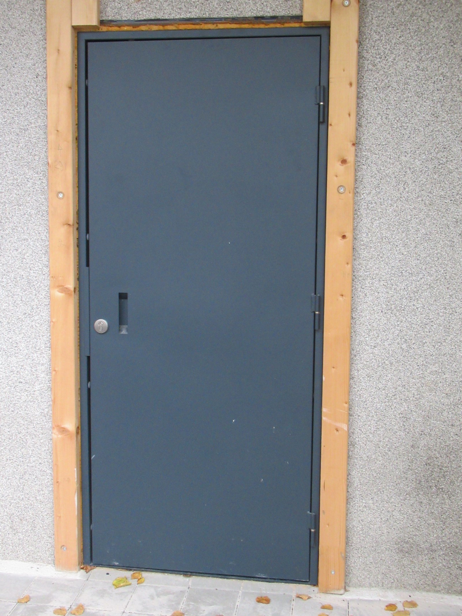 Porte métallique de couleur noire