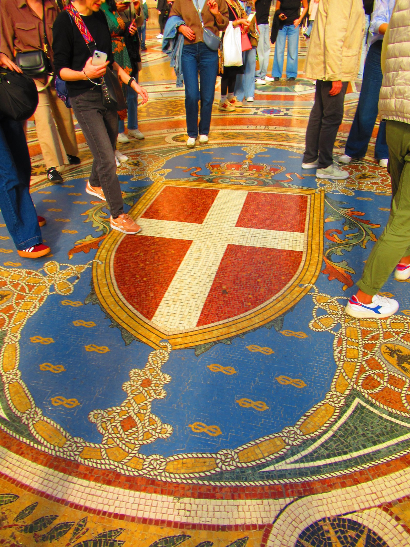 Mosaïque au sol de la Galerie Vittorio Emanuele II à Milan photo gratuite