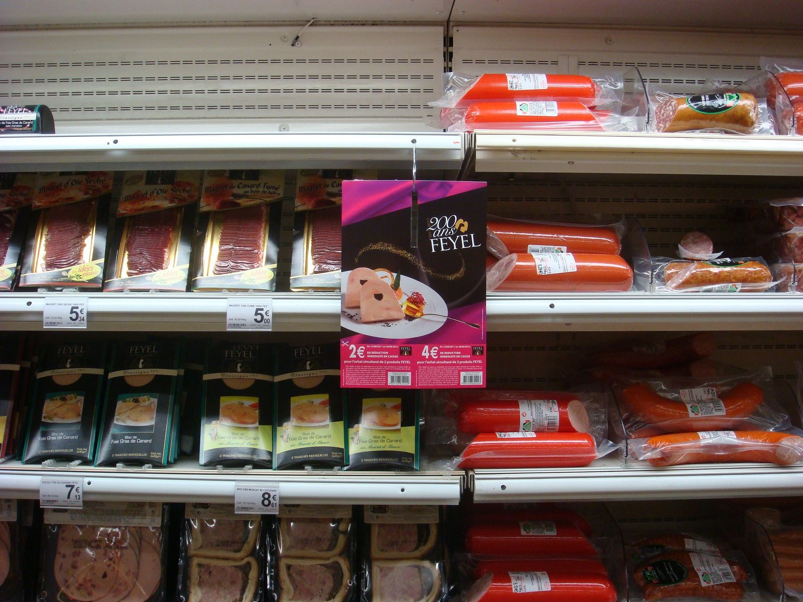 Rayon des produits Feyel dans un magasin