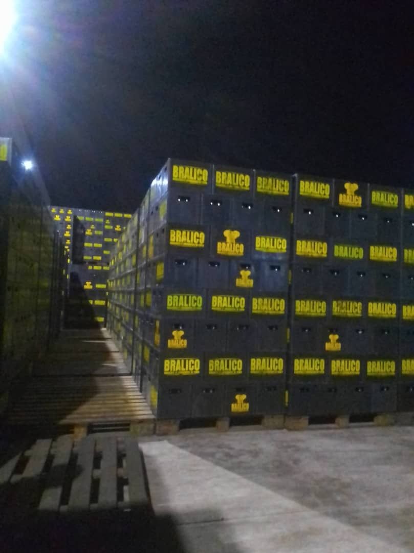 Palettes empilées : Organisation parfaite des casiers en entrepôt Bralico photo gratuite