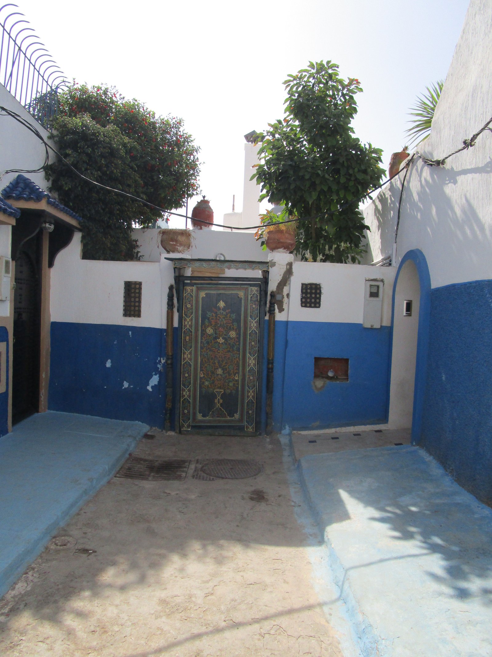 Résidence bleu et blanc à La Kasbah des Oudayas à Rabat au Maroc