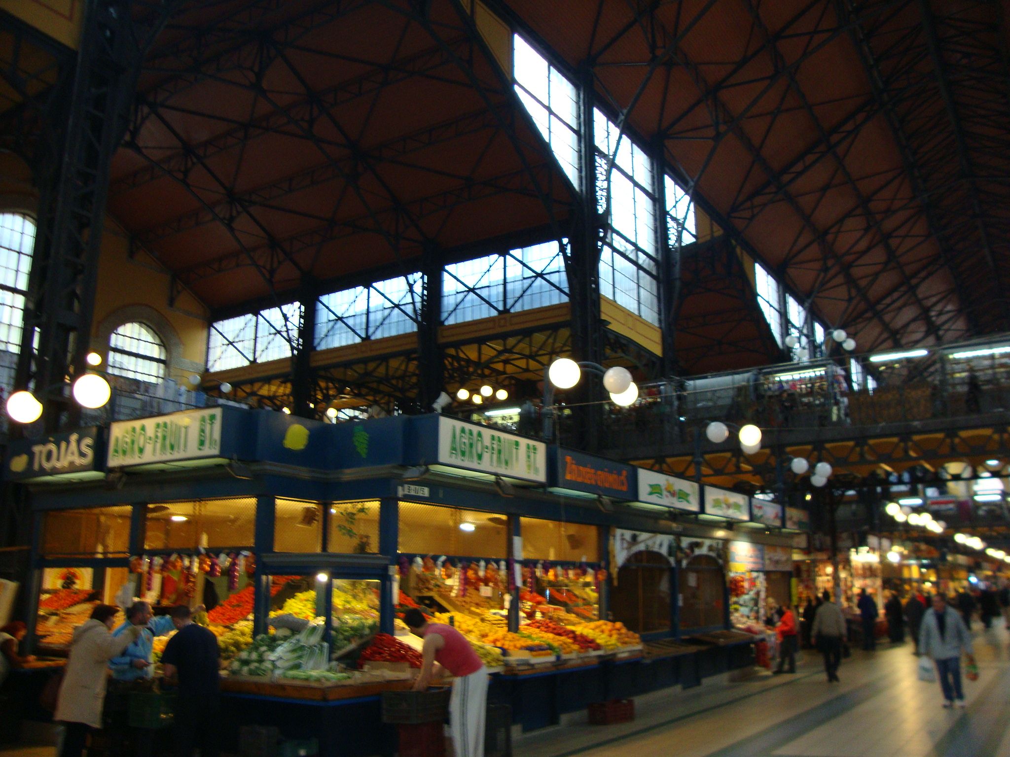 Fruit stall at the Great Market Hall in Budapest free photo