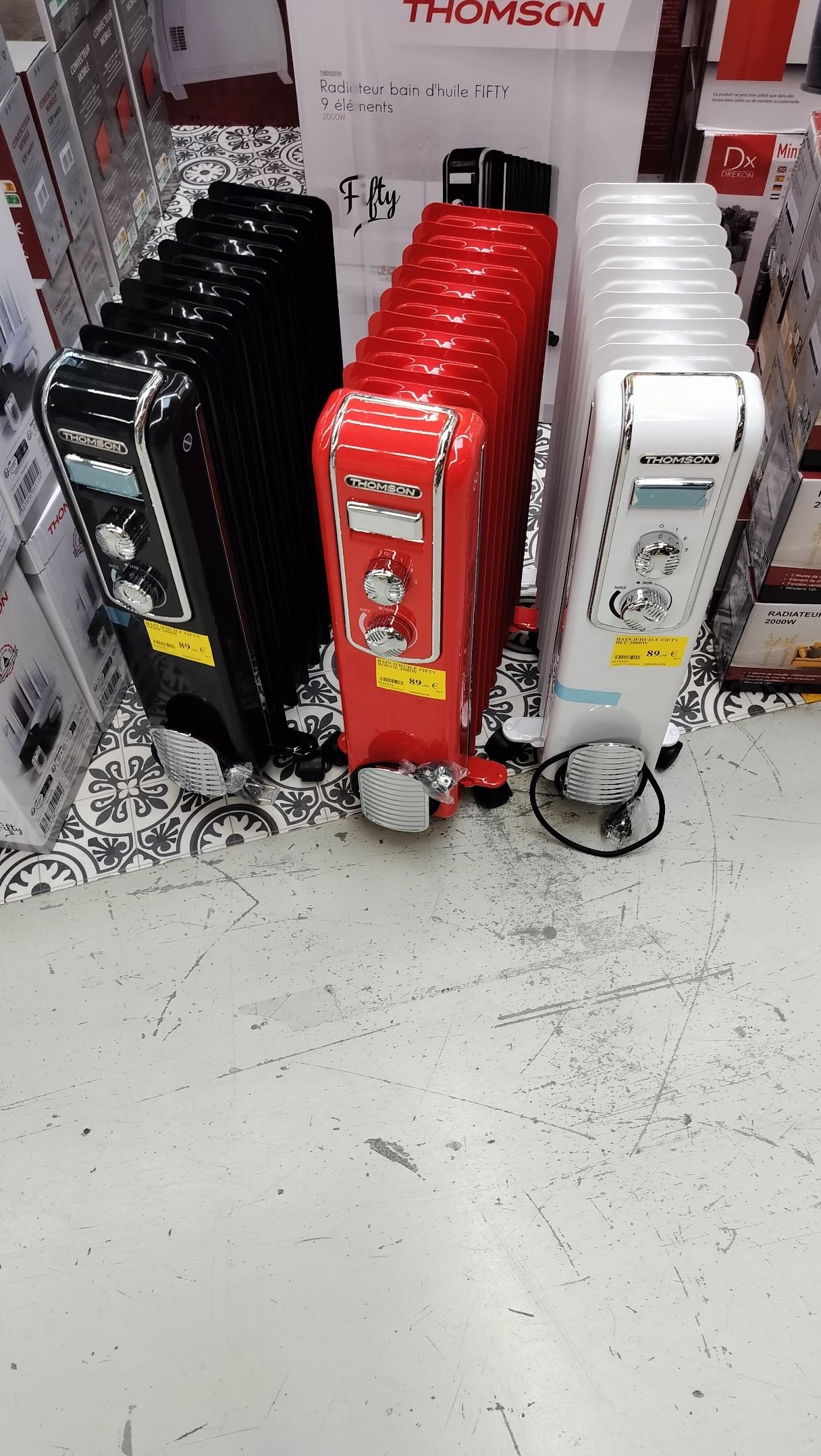 Radiateurs électriques bain d'huile portables