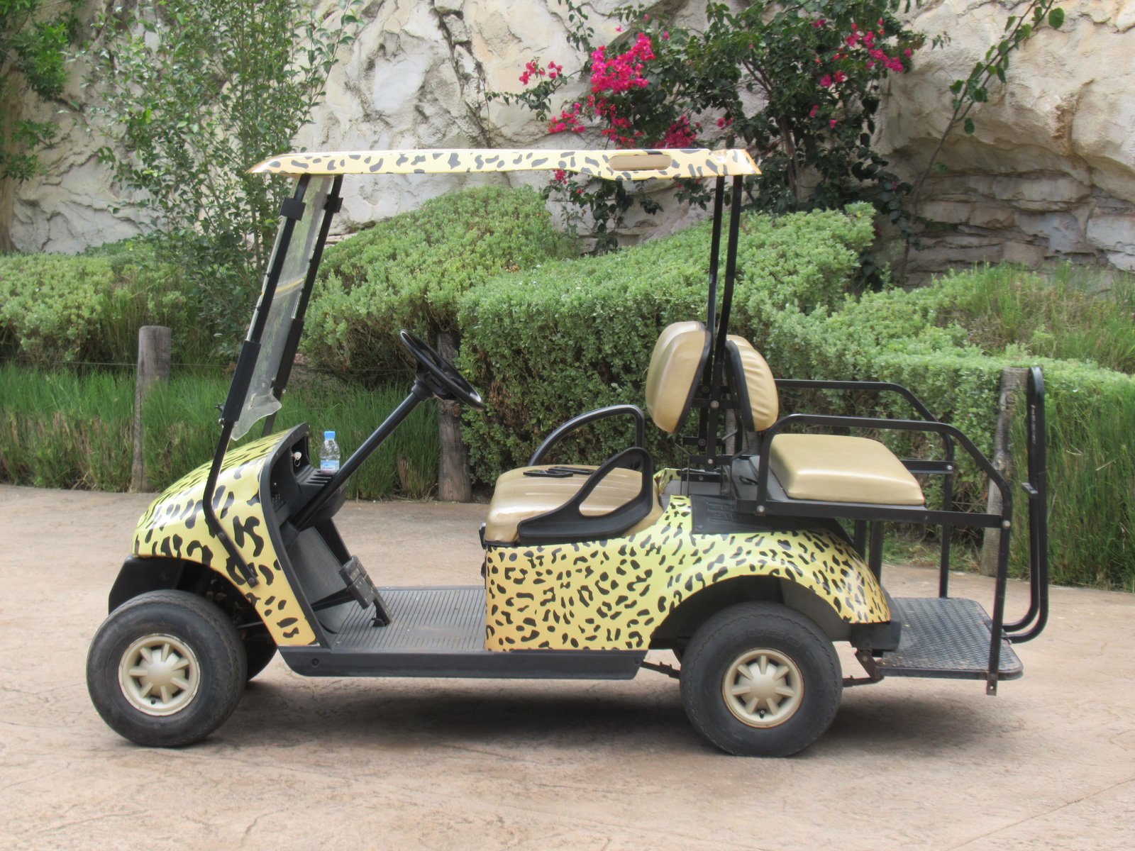 Voiturette du jardin zoologique de Rabat au Maroc