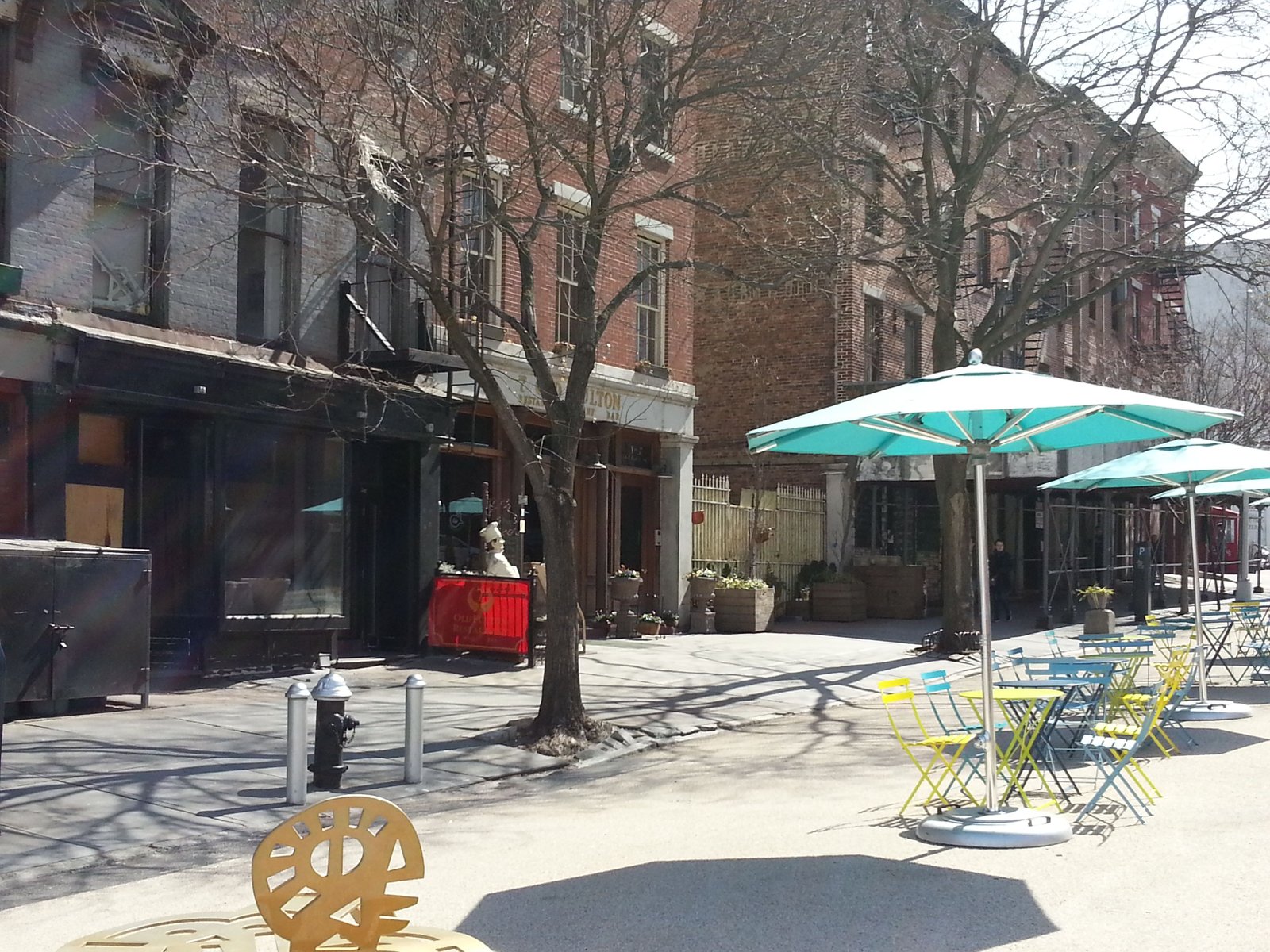 Restaurant de rue, parasol, New-York, Etat-Unis, photo gratuite