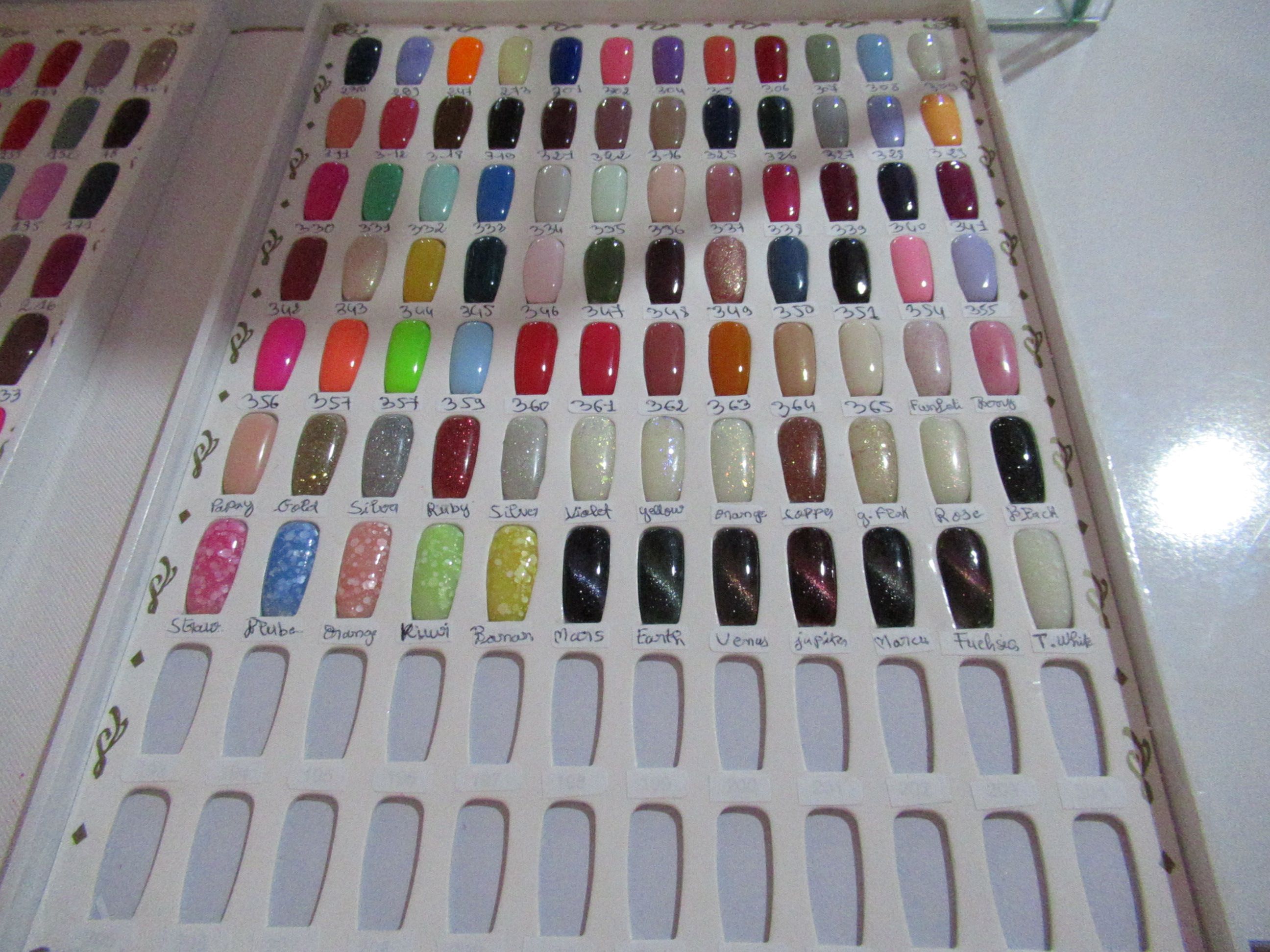 Permanent nail polish palette