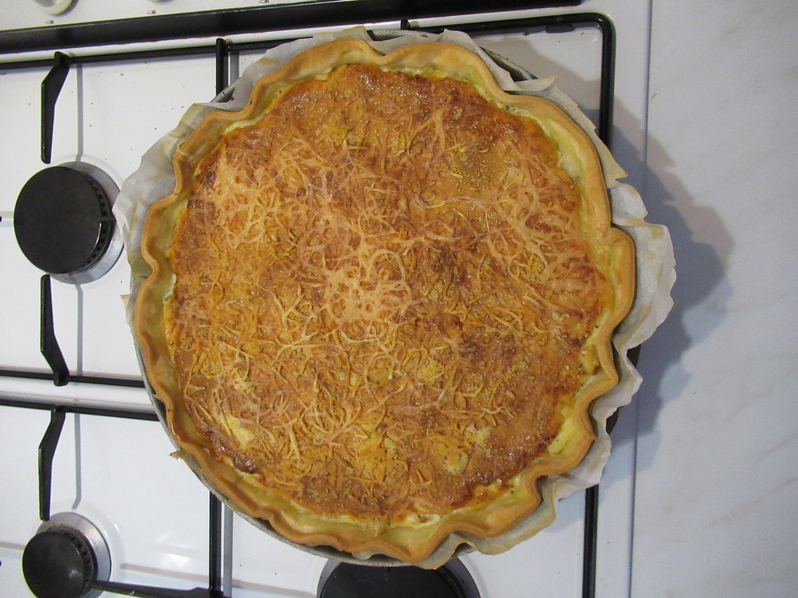 Quiche gratinée cuite
