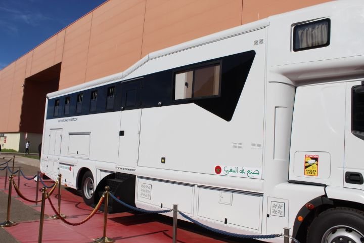 Exterior of a horse transport truck Koujane Concept free photo