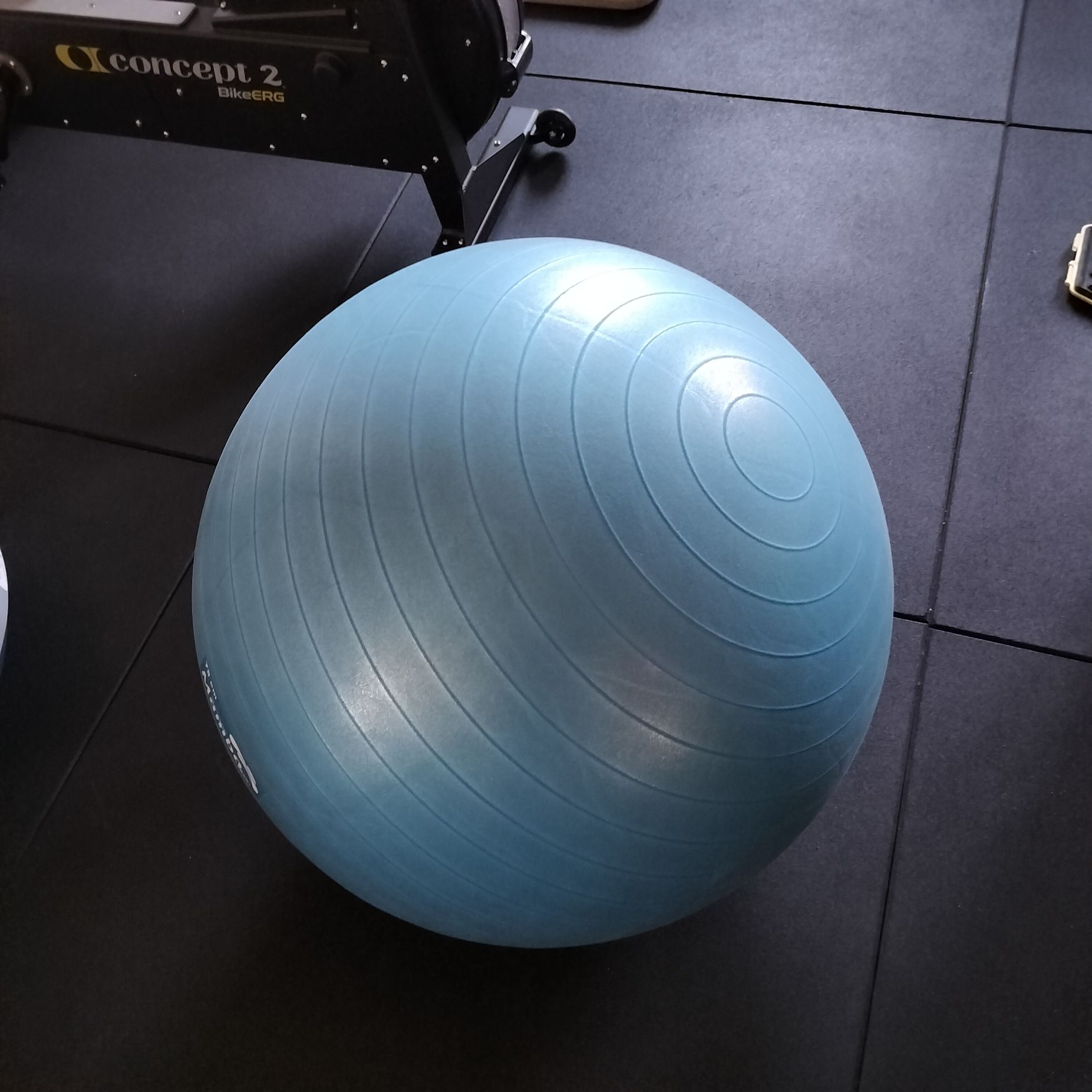 Blue gym ball