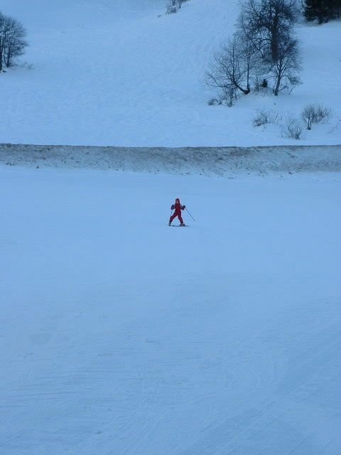 Skieur solitaire sur la neige photo gratuite