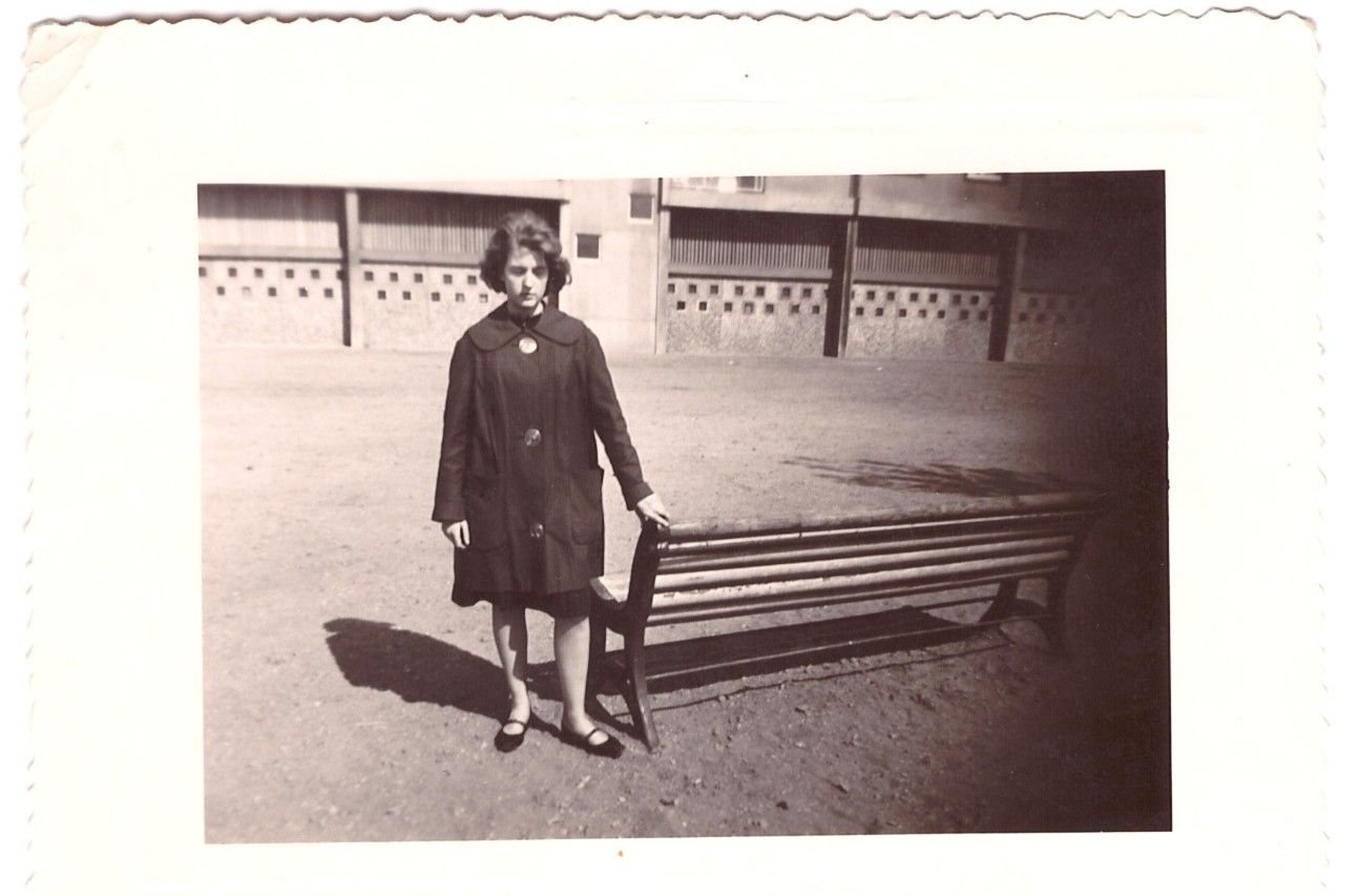 Vintage black and white photograph of a young lady - free image