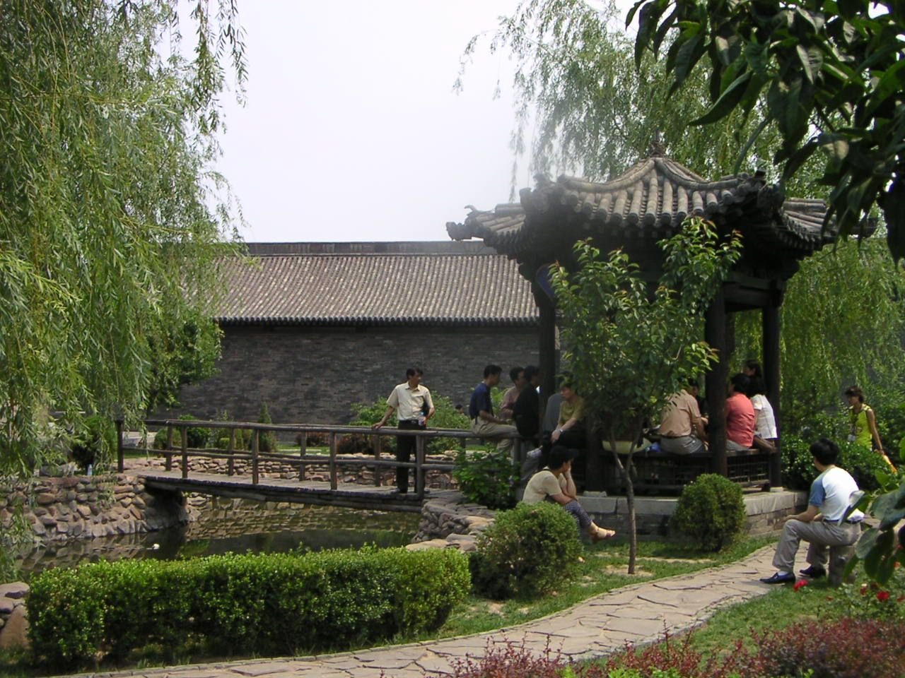 Des personnes dans le jardin, temple, Chine, Asie photo gratuite