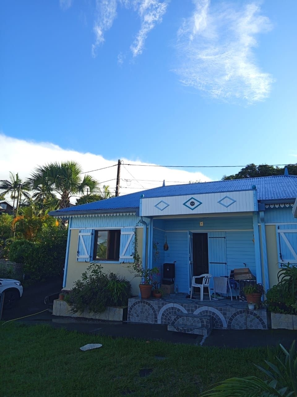 Maison créole traditionnelle à La Réunion, photo gratuite