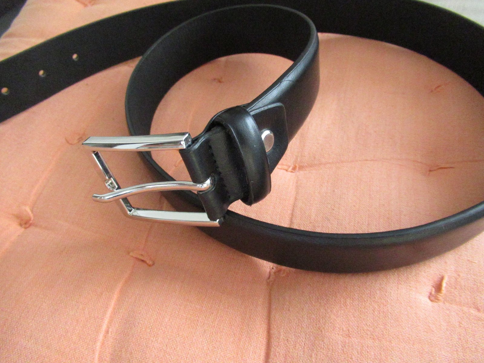 Ceinture noire en cuir