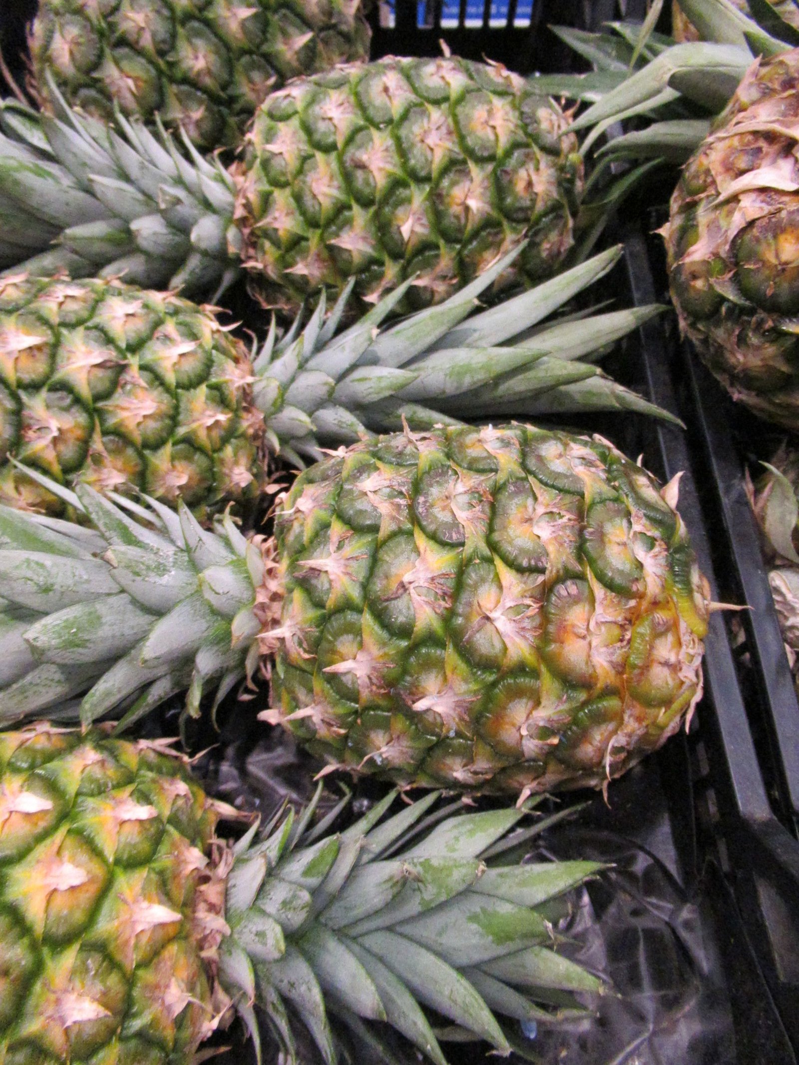 Pile d'ananas en vente