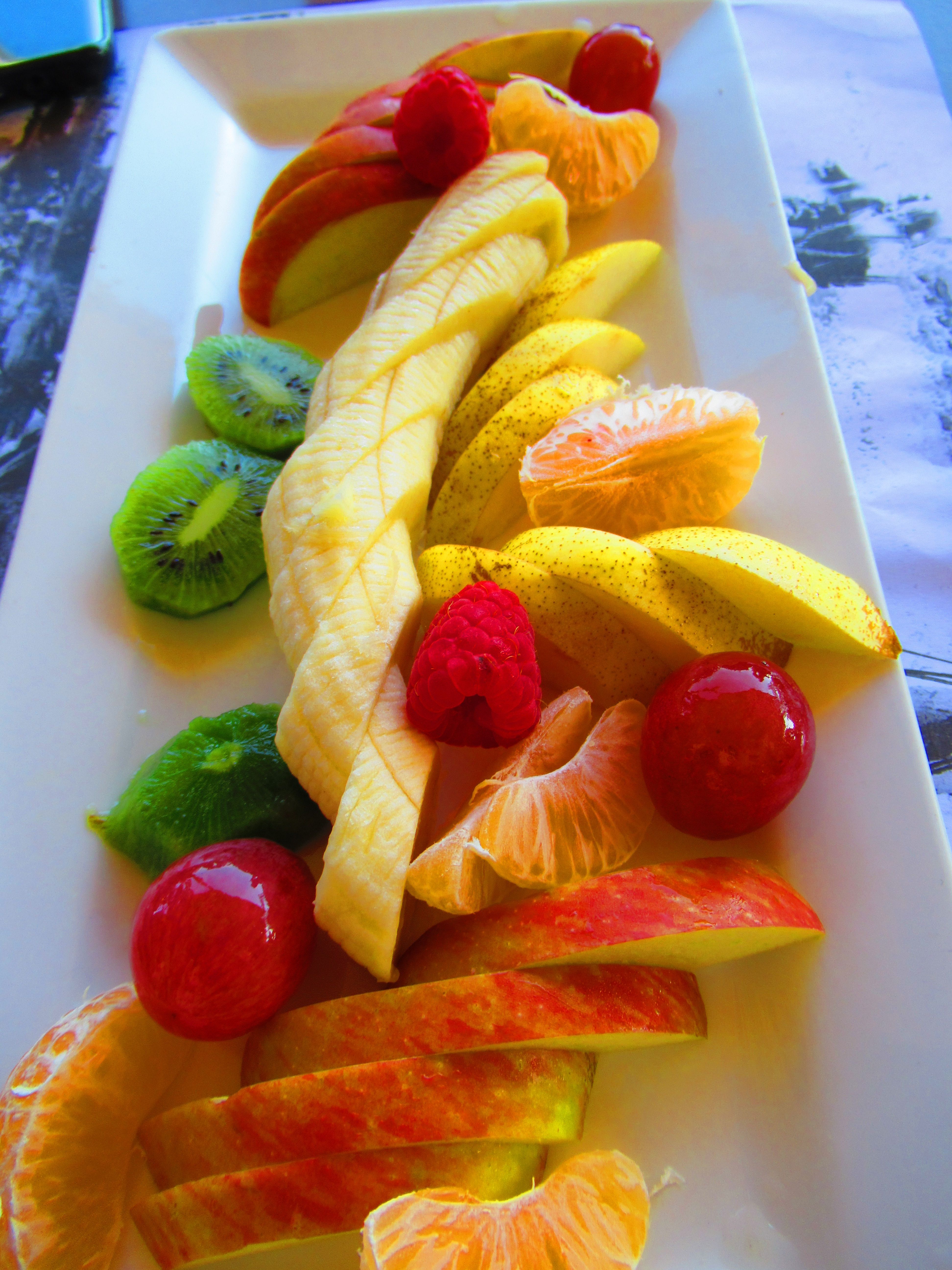 Dessert assiette de fruits