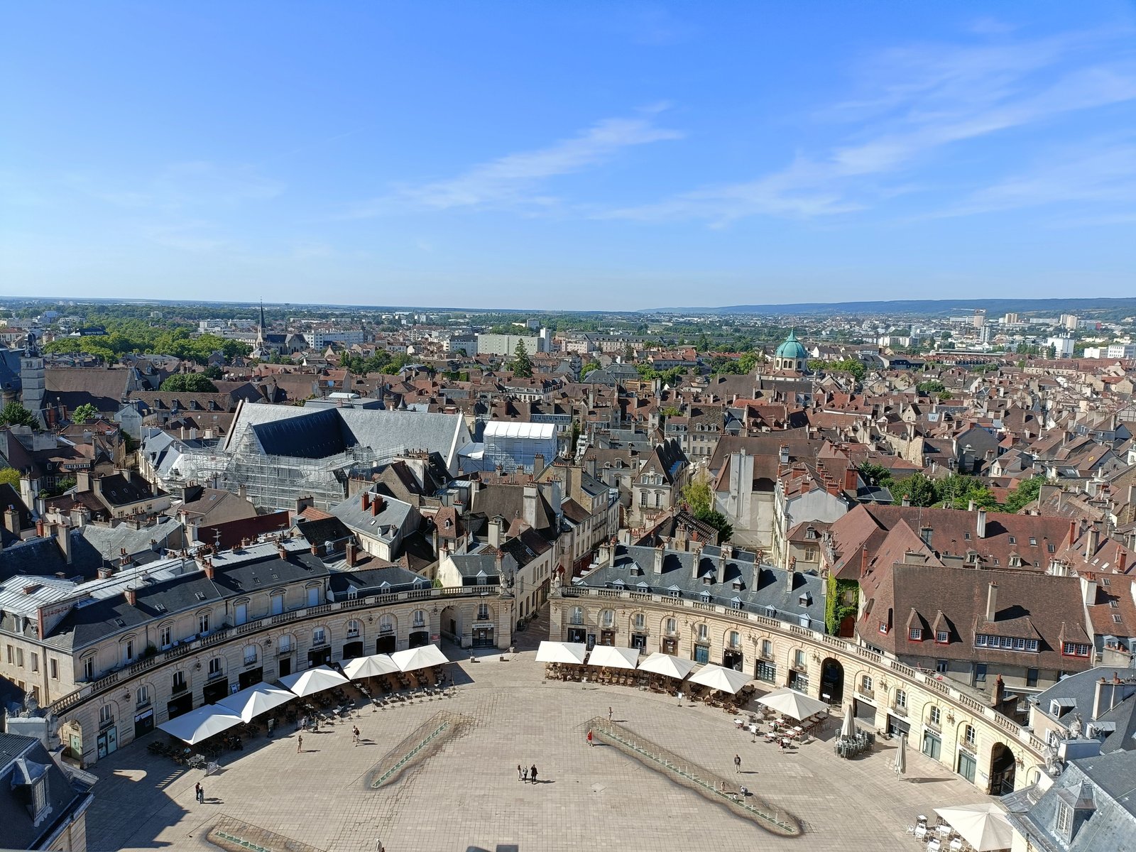 Panoramic view of the Philippe le Bon tower of the Palace of the Dukes of Dijon in France