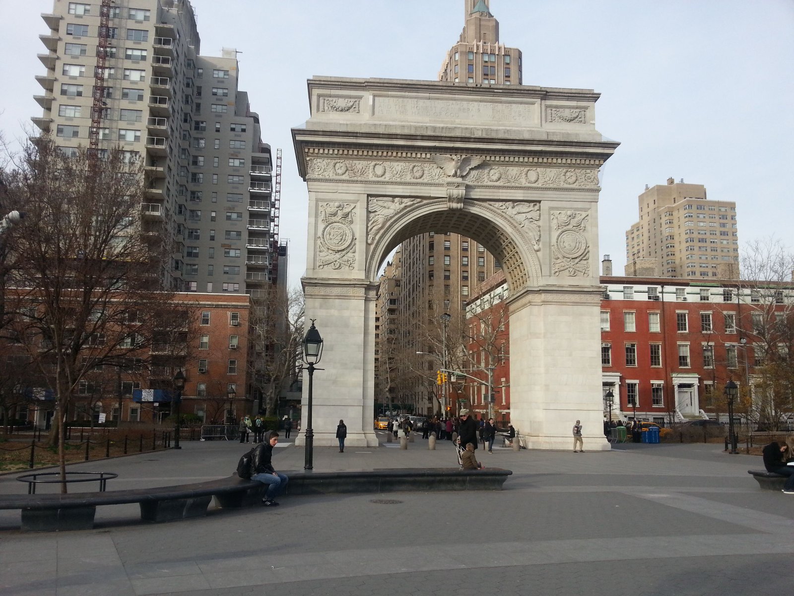 Washington Square Arch, arc de triomphe en marbre à Washington Square Park, New-York, États-Unis, photo gratuite
