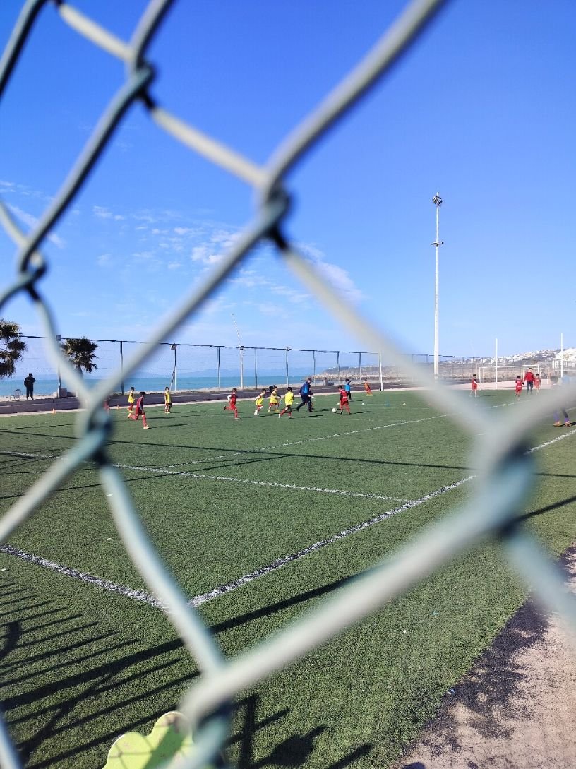 Vue d'un terrain de football