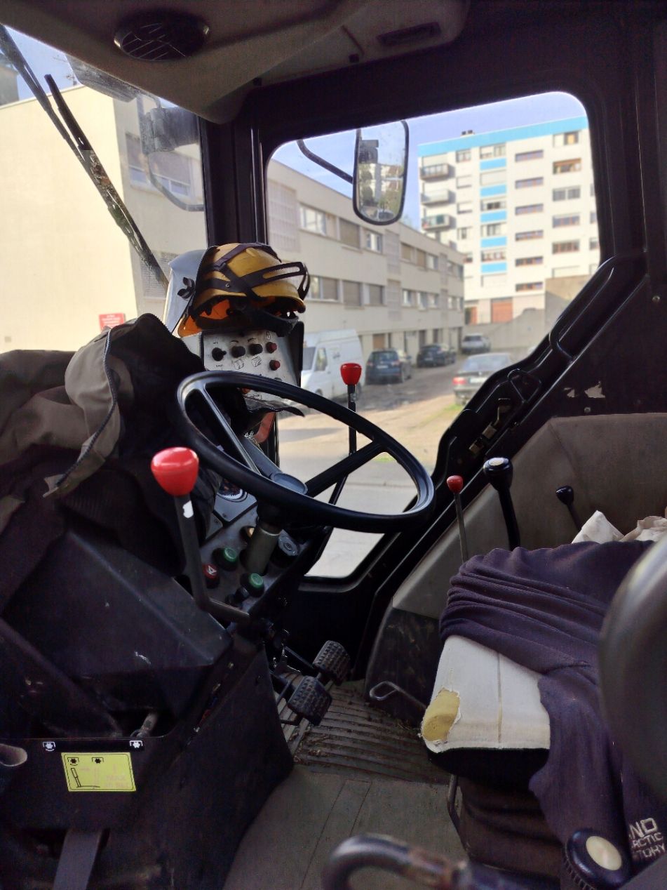 Cabine de conduite d'un tracteur