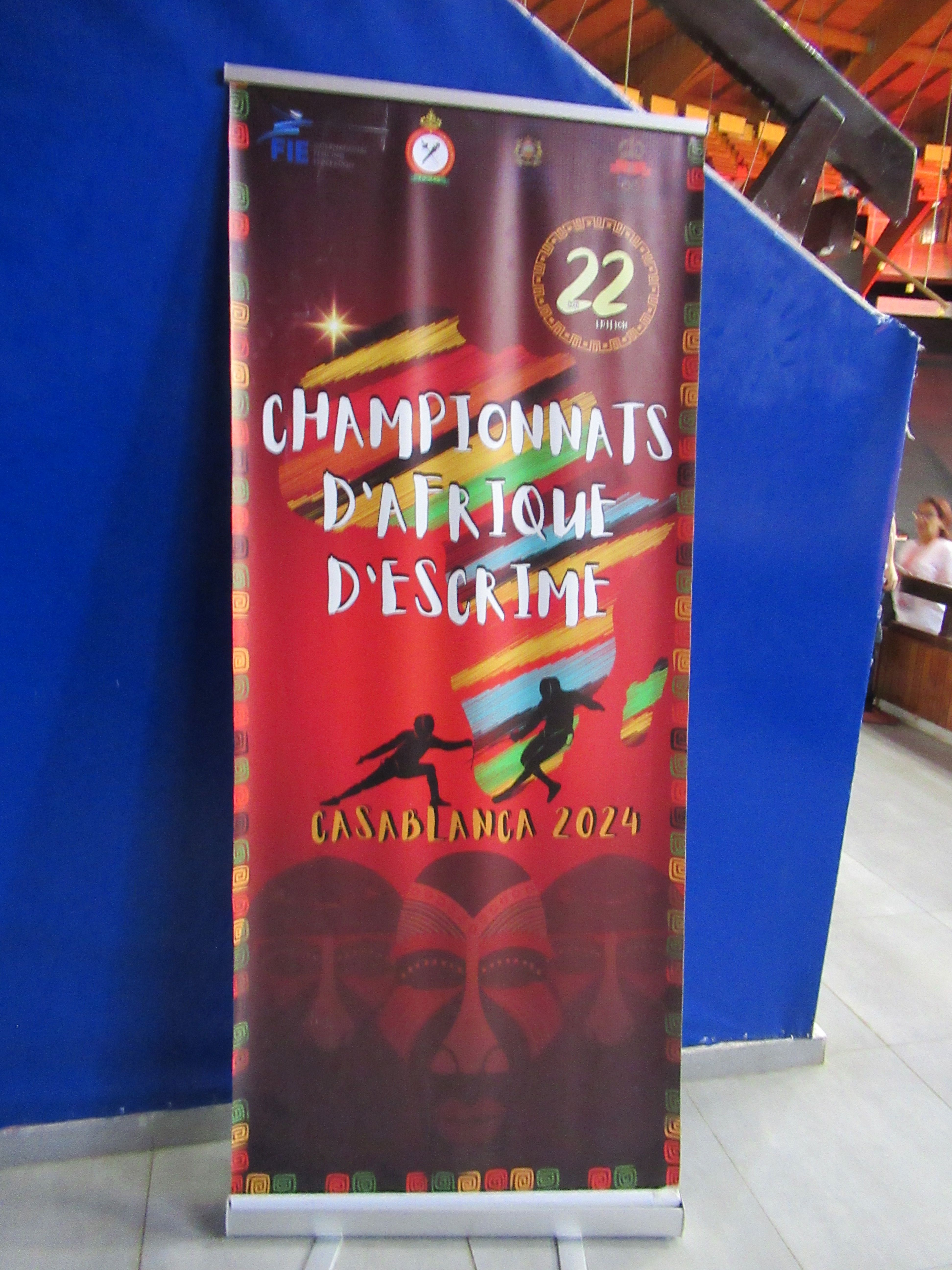 affiche du championnat d'Afrique d'escrime édition 22, Casablanca