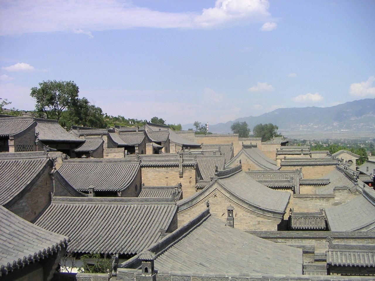 Toitures de maisons, résidence de la famille Wang, Chine, Asie photo gratuite