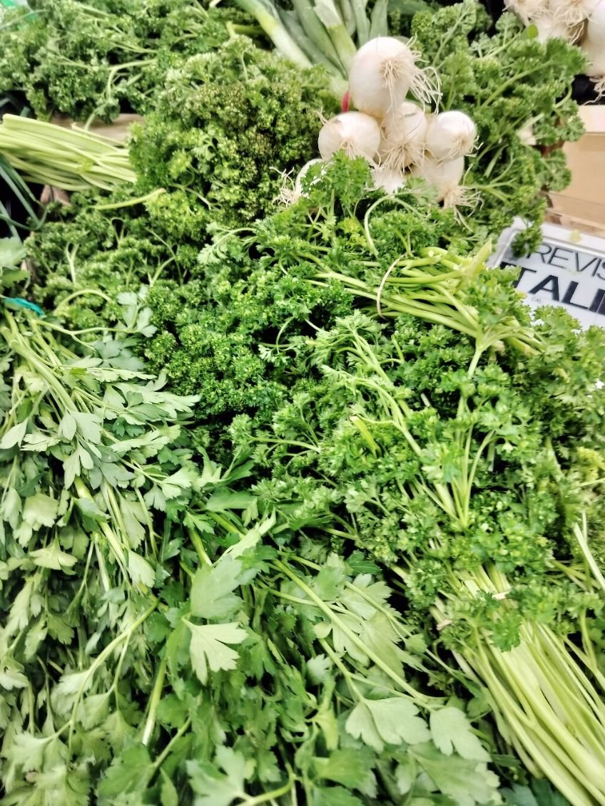 Persils et céleris verts