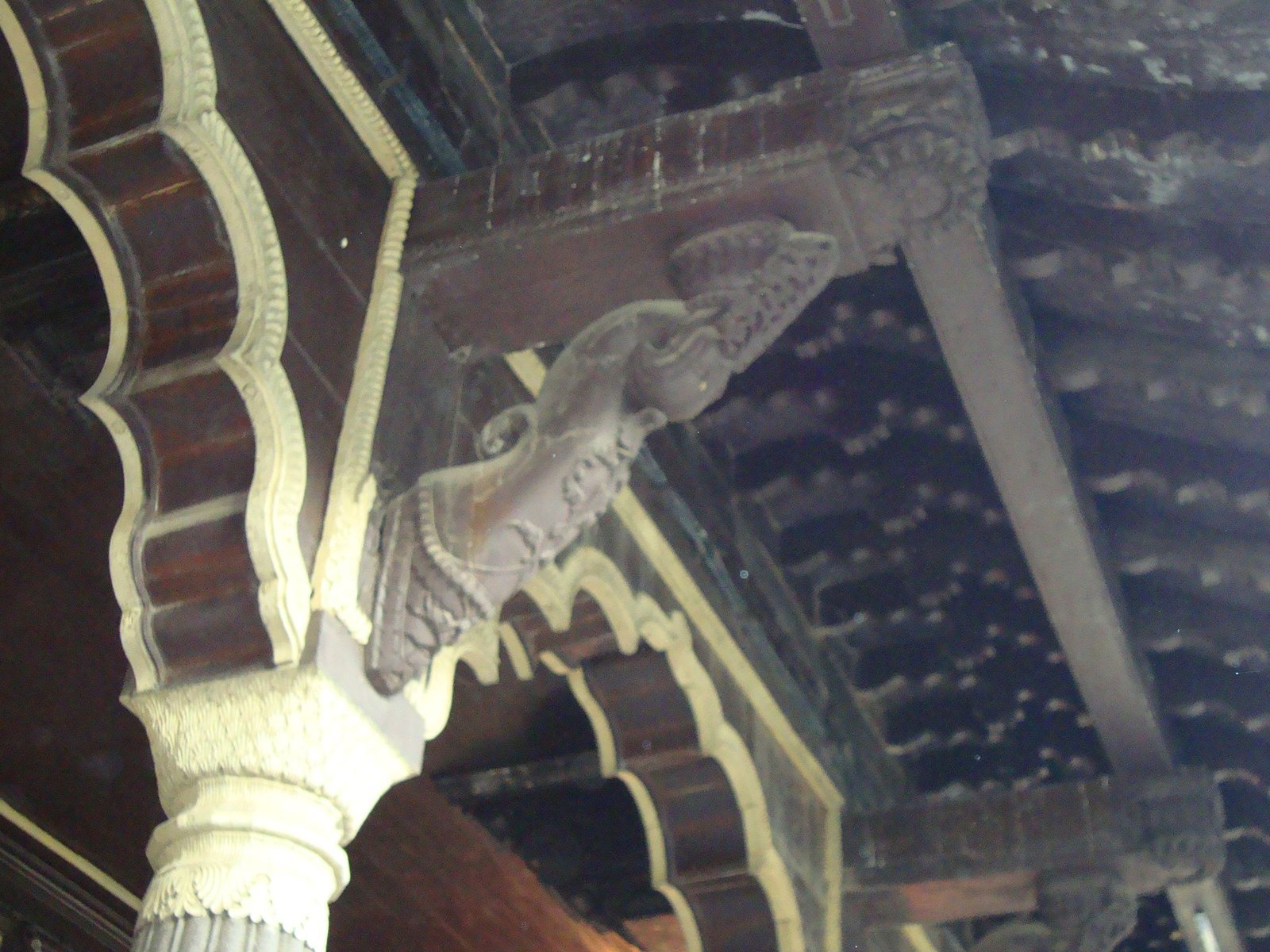 Le plafond du palais d'Été de Tipu Sultan à Bangalore, en Inde, photo gratuite