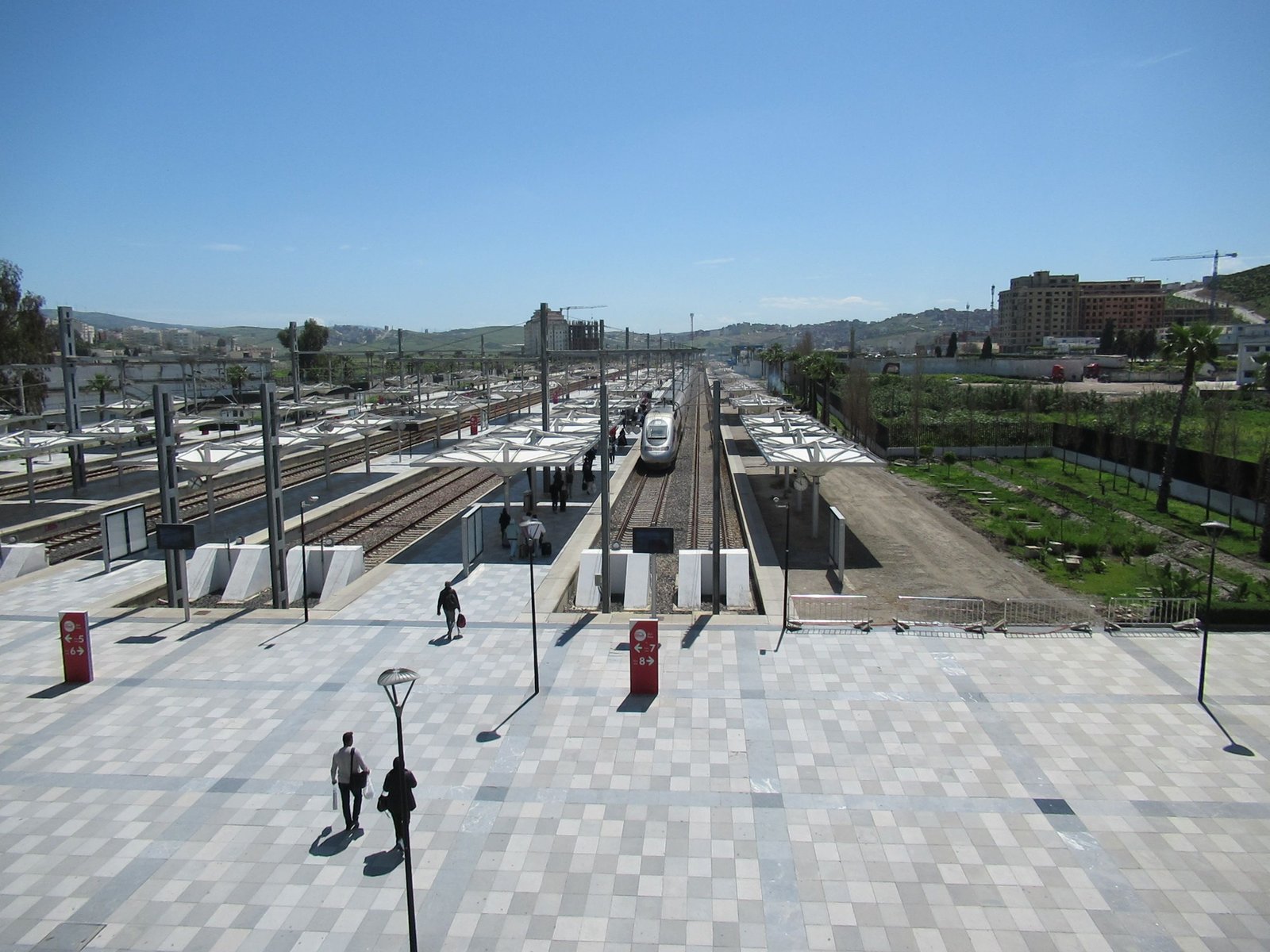 Vue panoramique de la gare Tanger-Ville au Maroc