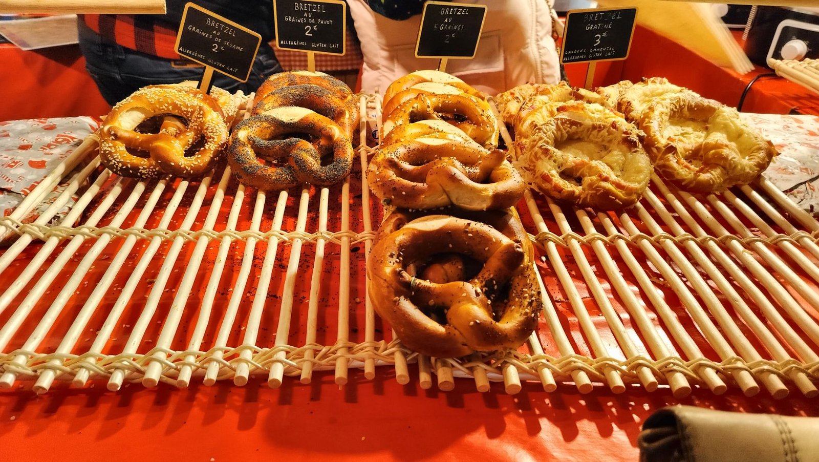 Bretzels en vente dans une pâtisserie
