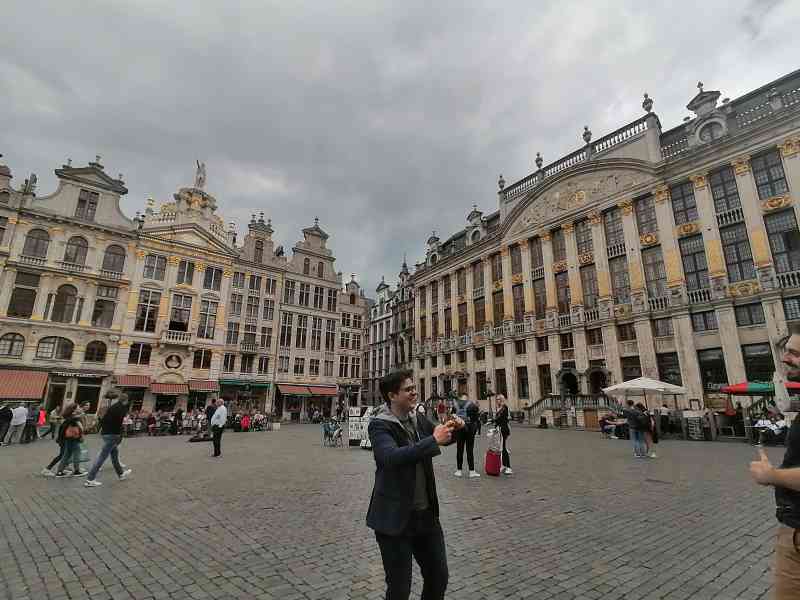 Public and private buildings on the Grand Place of Brussels in Belgium
