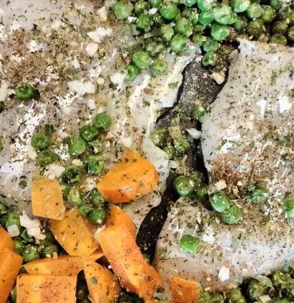 Black pollack fillet with vegetables