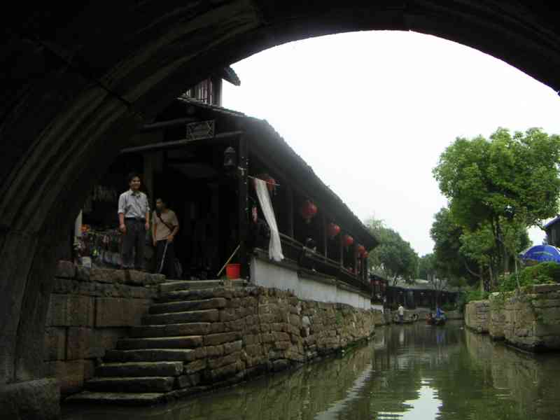 Chinese village on water, bridge, Asia free photo