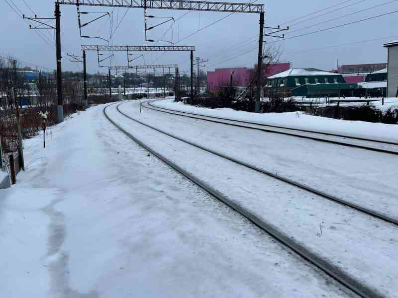 Ligne de chemin de fer sous la neige photo gratuite - Eisenbahnlinie unter dem Schnee kostenloses Foto