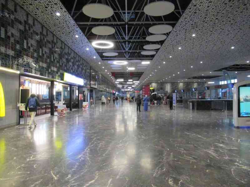 Interior of Casa-Voyageurs station in Tangier, Morocco