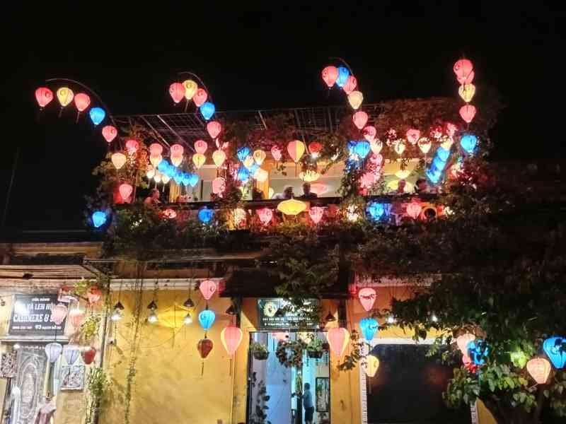Restaurant de la ville, lanterne, Vietnam, photo gratuite