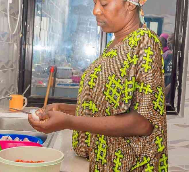 Family kitchen meal preparation free photo