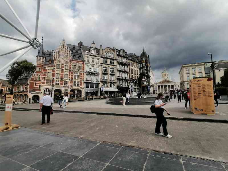 View of the Royal Palace building in Brussels in Belgium