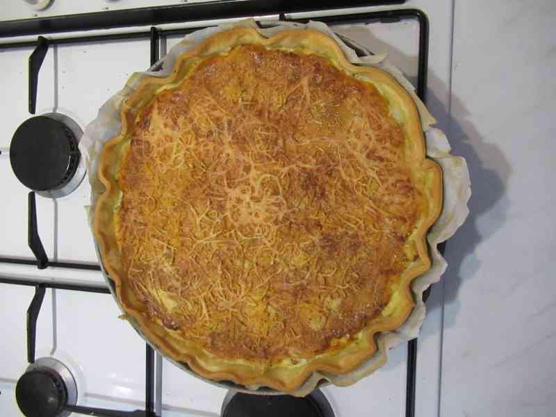 Quiche gratinée cuite