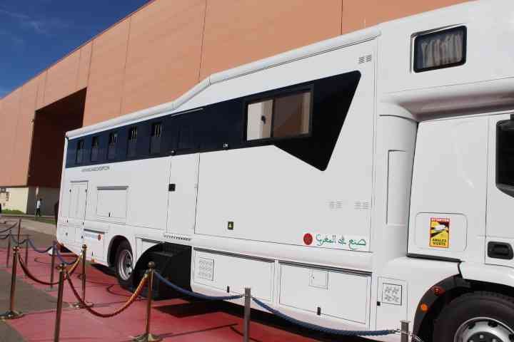 Exterior of a horse transport truck Koujane Concept free photo