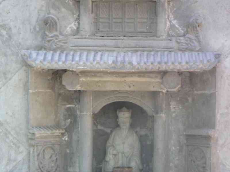Sculpture en pierre sur une façade, Chine, Asie photo gratuite