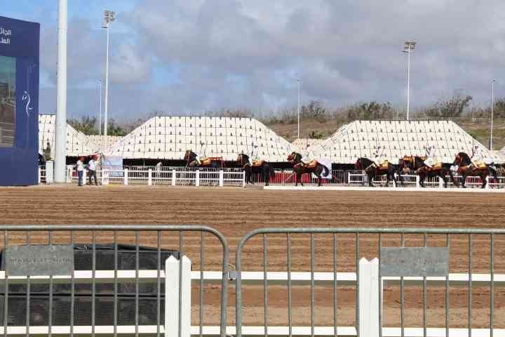 Tentes des fantaisistes de Tbourida du Salon du Cheval d'El Jadida