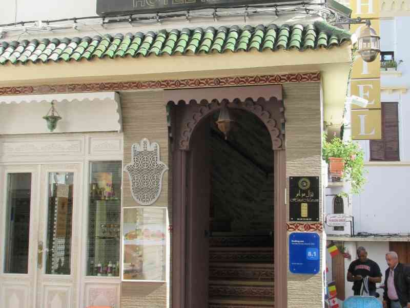 Façade de l'hôtel Maram à Tanger au Maroc